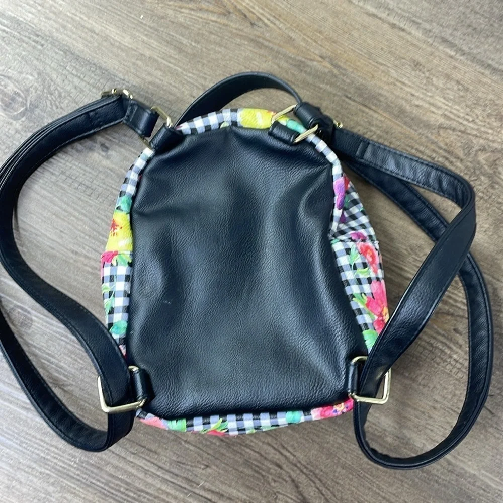 Betsey Johnson Floral Husky Mini Backpack Kitsch Dog